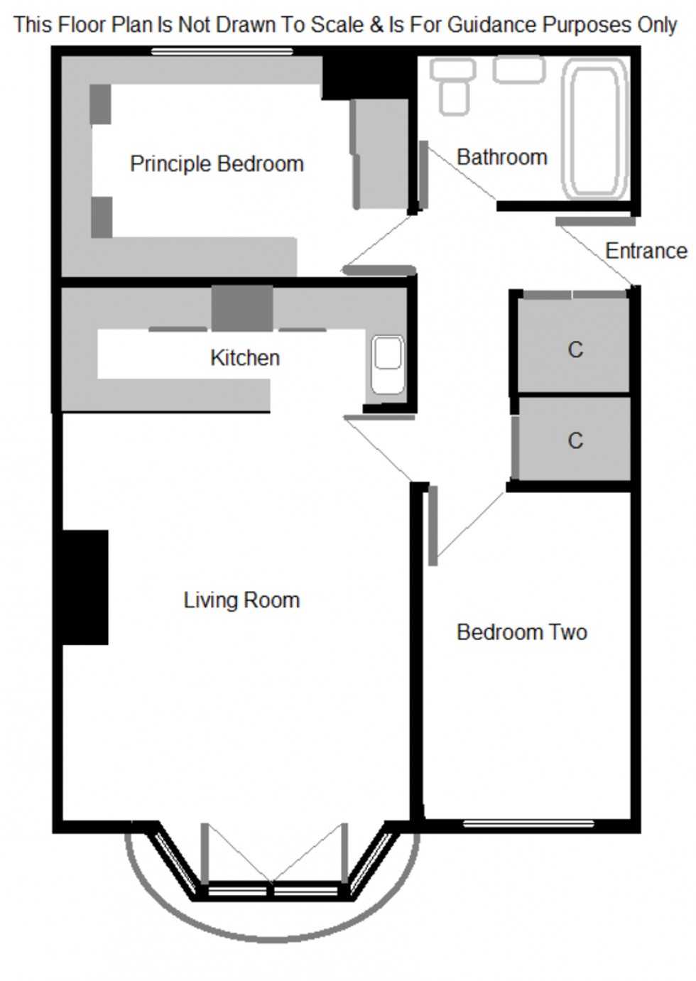 Floorplan for South Parade, Southsea