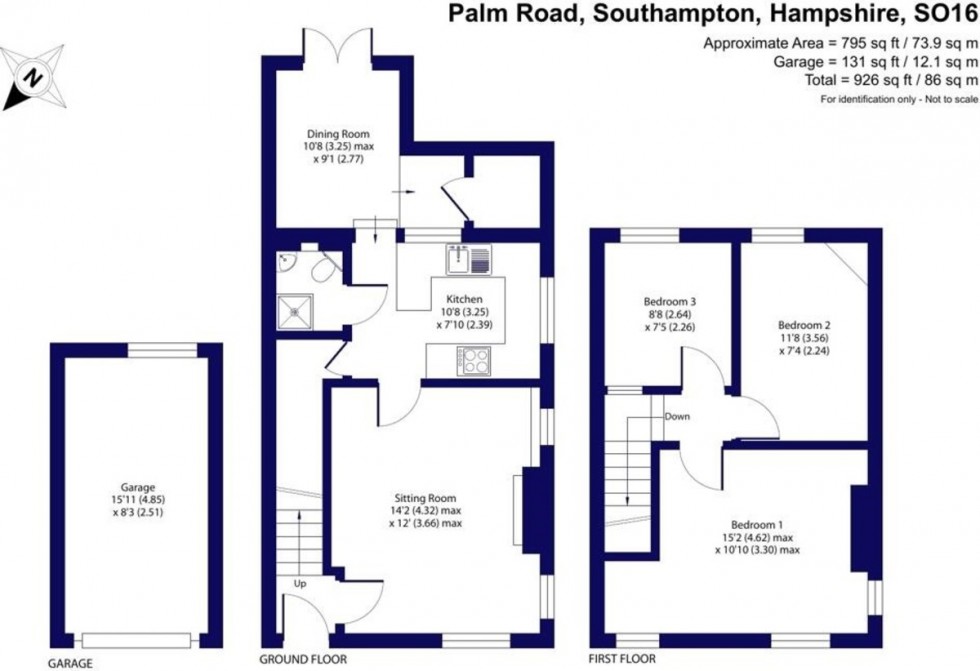 Floorplan for Palm Road, Southampton