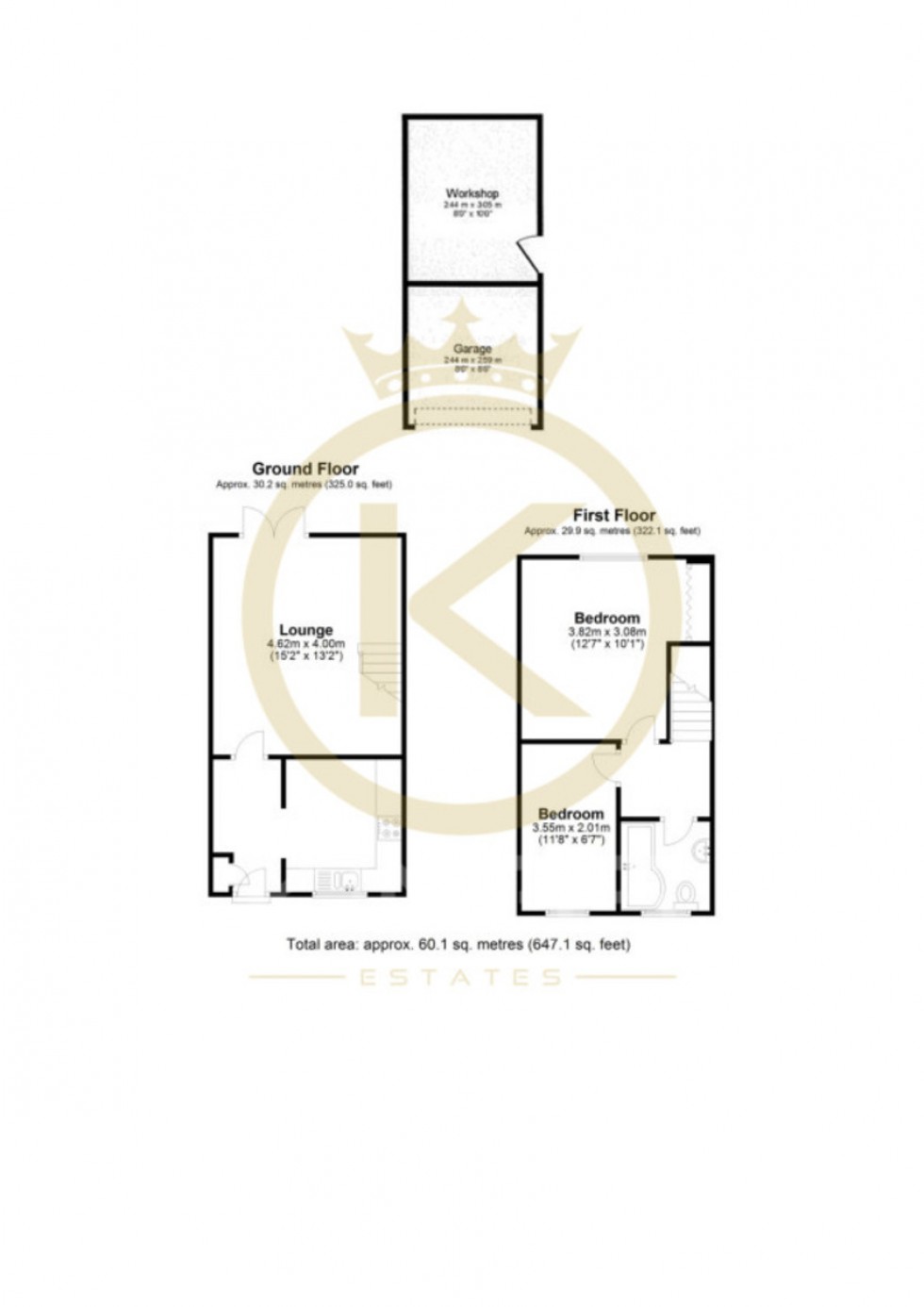 Floorplan for Bowers Close, Guildford