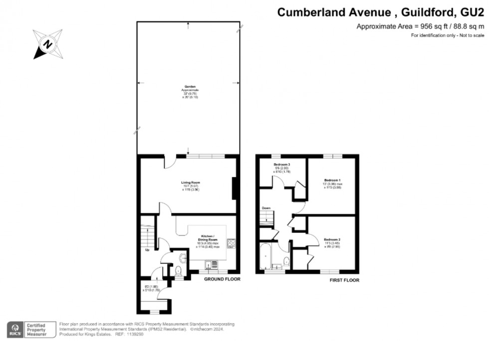 Floorplan for Cumberland Avenue, Guildford