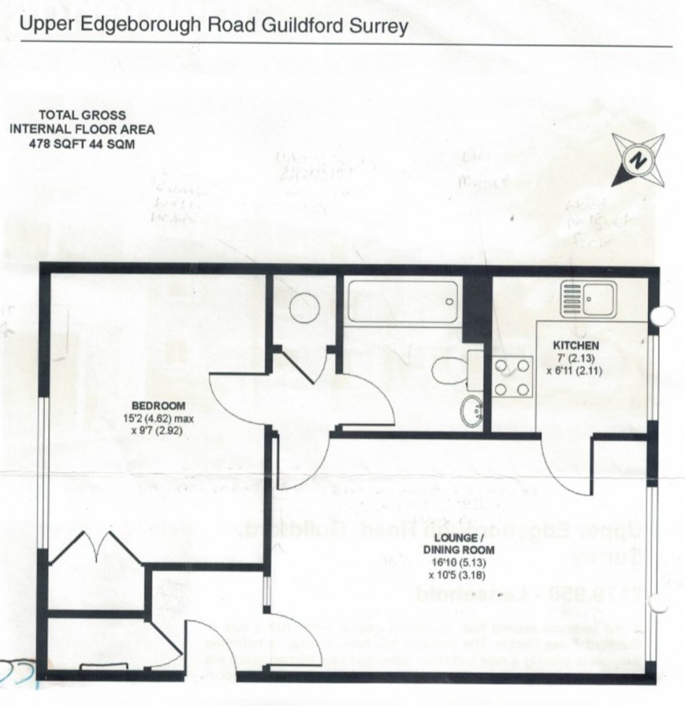 Floorplan for Upper Edgeborough Road